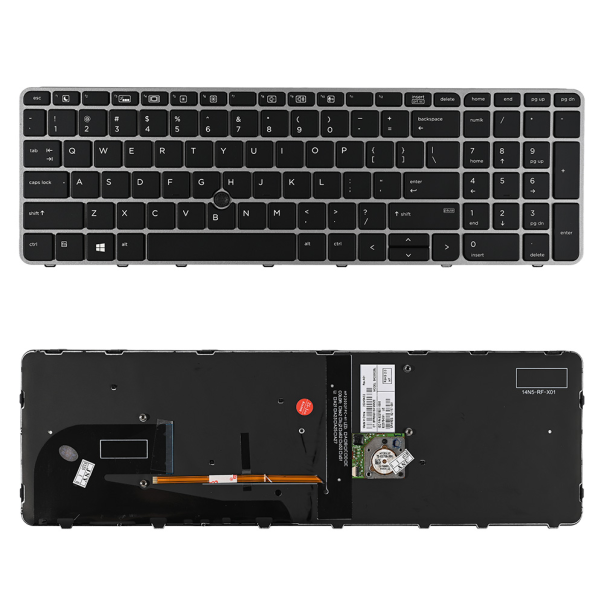Tastatura za laptop HP 850 G3 pozadisnko osvetljenje sa mišem sivi frejm - 225082