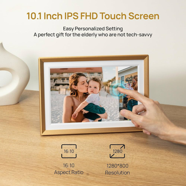 Digitalni foto ram Arzopa 10,1'' Gold Metal 32GB - EP2848769