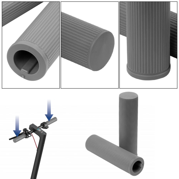 Silikonske ručke za električni trotinet Xiaomi mi4 Pro (par) sive - EP2843436