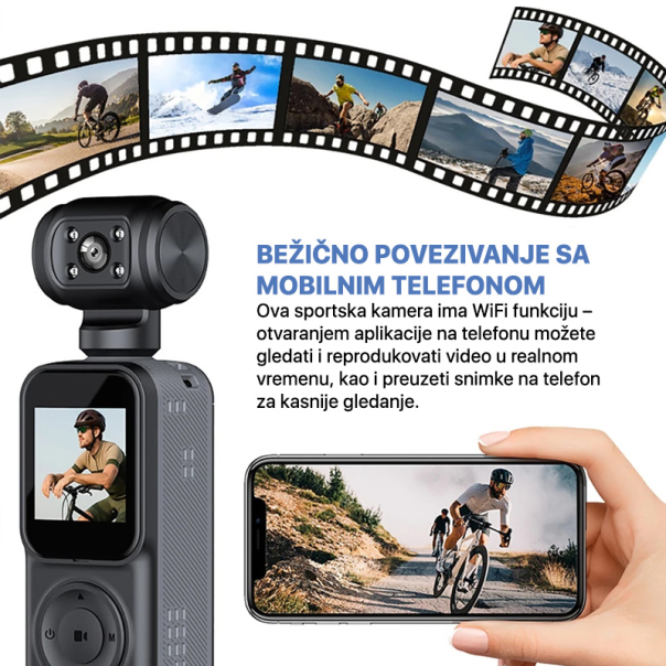 Smart akciona kamera Q5 2k crna - EP2841919