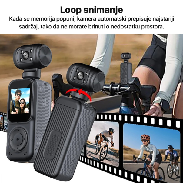 Smart akciona kamera Q5 2k sa memorijskom karticom 32Gb crna - EP2850180