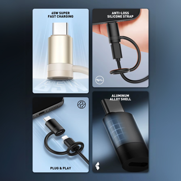 Adapter LDNIO LC260 Type C na Lightning crni - EP2862261