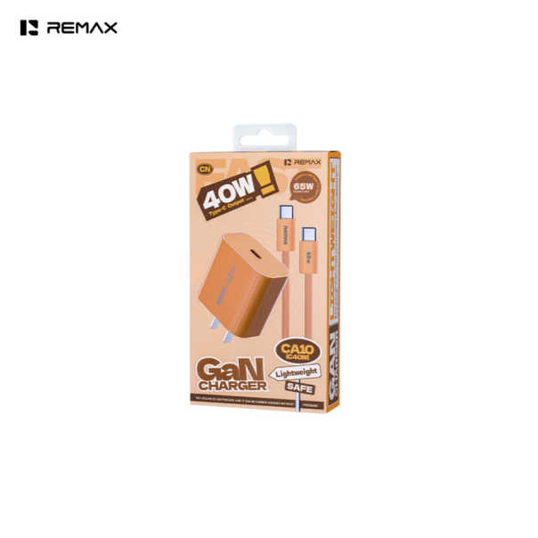 Kućni punjač REMAX Huiying CA10 GaN 40W Type C narandzasti - 225318