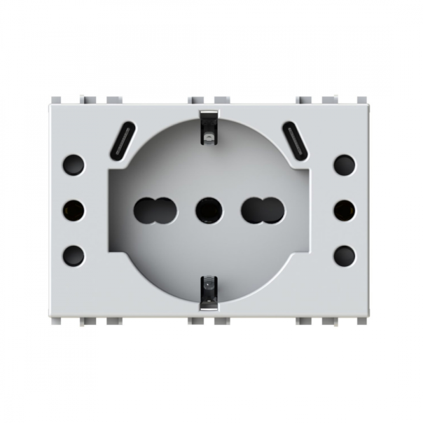 Utičnica USB P503 (1 suko+2 bipasso+2 USB C) Vimar Arke bela 4BUSBP503.V19B - EP2850162