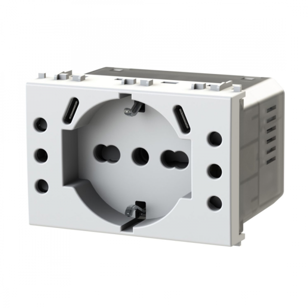 Utičnica USB P503 (1 suko+2 bipasso+2 USB C) Vimar Arke bela 4BUSBP503.V19B - EP2850162