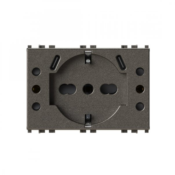 Utičnica USB P503 (1 suko+2 bipasso+2 USB C) Vimar Arke metal 4BUSBP503.V19M - EP2846769