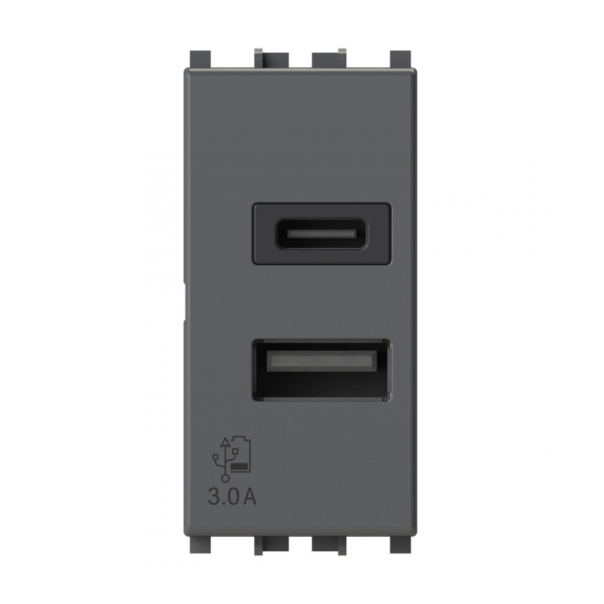 Utičnica USB CA 20W Vimar Arke crna 4B.V19.USB.30 - EP2839387