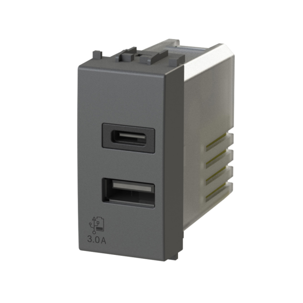 Utičnica USB CA 20W Vimar Arke crna 4B.V19.USB.30 - EP2839387