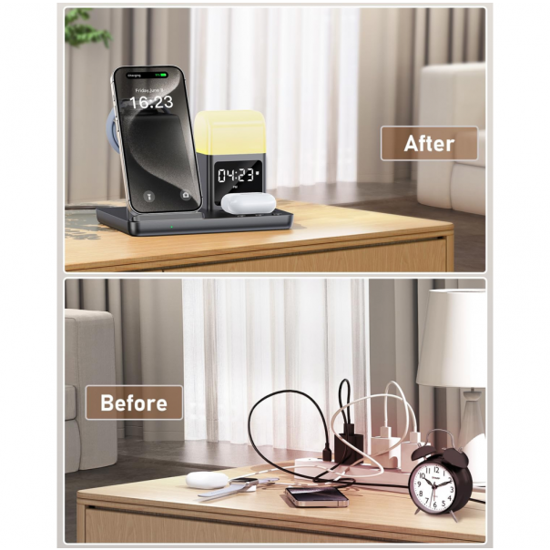 Desktop držač za mobilni telefon Z18 6u1 (wireless punjač za mobilni telefon, slušalice i Apple sm - EP2940483