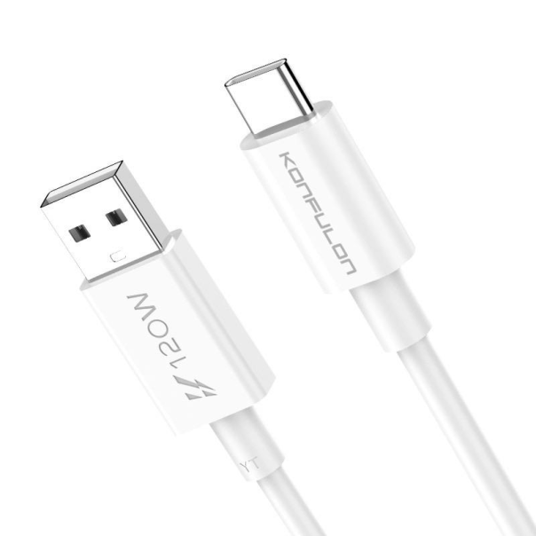 Data kabl KONFULON DC110, VIVO 120W, sa kablom USB na Type C beli 1m - EP2895747