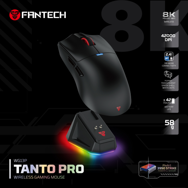 Miš Wireless Gaming Fantech WG13P Tanto Pro P crni - EP2870884