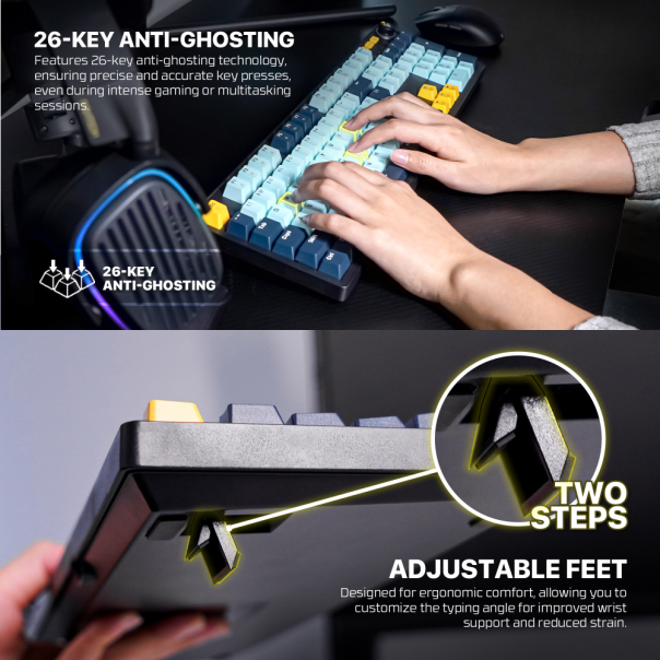 Tastatura mehanička Gaming Fantech MK893S RGB Atom 107S MIZU Blue (Taro switch) - EP2870911