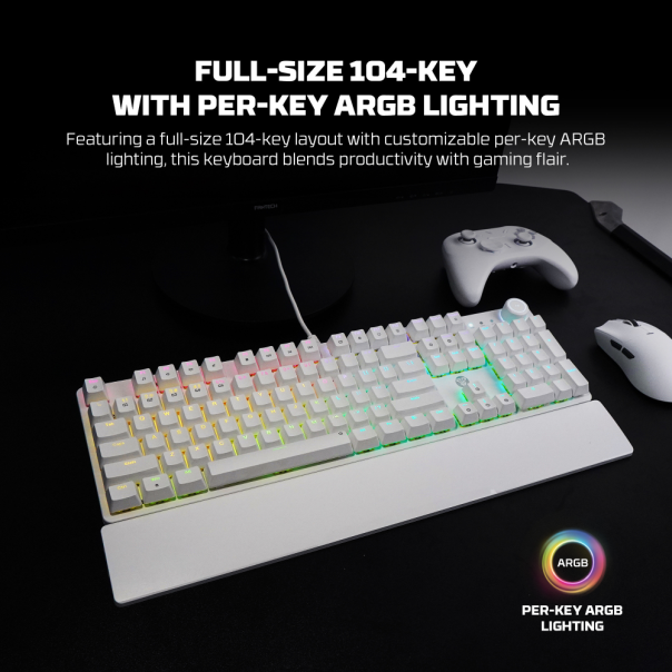 Tastatura mehanička Gaming Fantech MK894 RGB Maxpower II sakura (yellow zest switch) - EP2870929
