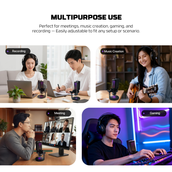 Mikrofon Wireless Fantech WMCX01 Leviosa Wave beli - EP2870878