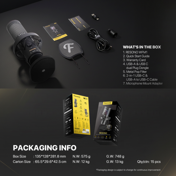 Mikrofon Wireless Fantech WFM1 Resono crni - EP2870875