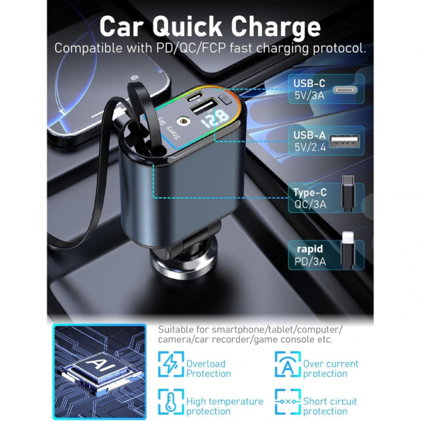 Auto punjač JWD Starry Sky RGB - EP2941900