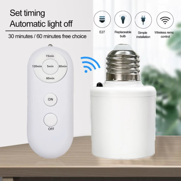 Wireless E27 sijalicno grlo JWD belo sa daljinskim - EP2942061