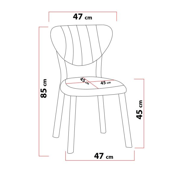 HANAH HOME Trpezarijska stolica Elma, braon/crna - EP3056655