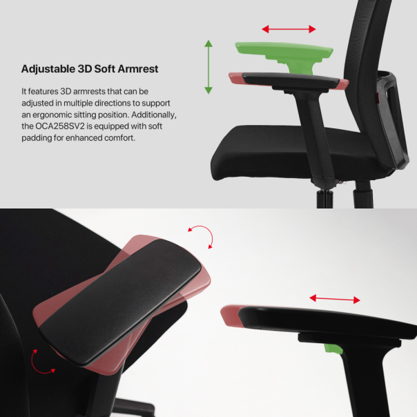 Stolica Office Fantech OC-A258SV2 siva - EP2934163