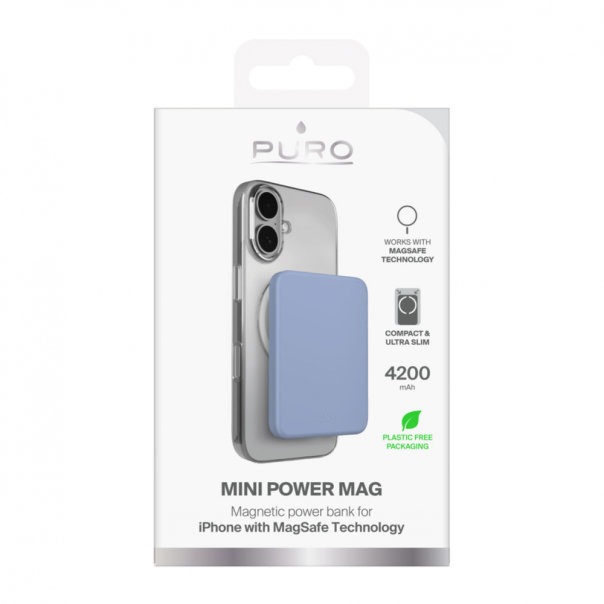 PURO Pover bank MagSafe 4200mAh, plava - 16100042