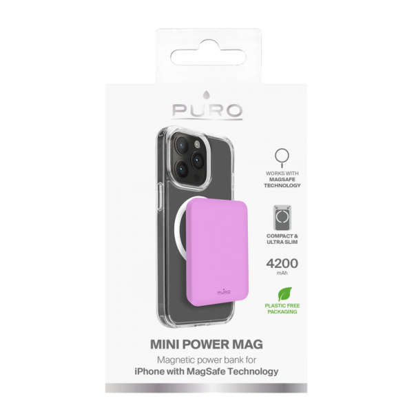 Power bank prenosiva baterija PURO Magsafe 4200mAh ljubičasta - EP2849258