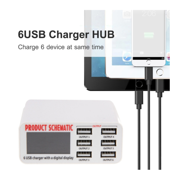 Mega-Idea multifunkcionalni desktop punjač sa WLX-899 (100W, 6 port) - EP2893997