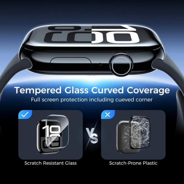 Zaštitno staklo Tempered Glass Premium UV Glue Full Cover + Lampa za Apple Watch 10/11 42mm - EP2942713