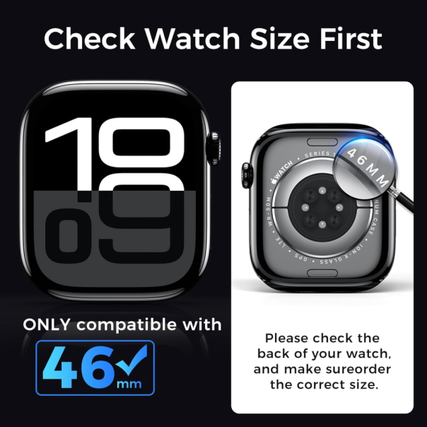 Zaštitno staklo Tempered Glass Premium UV Glue Full Cover + Lampa za Apple Watch 10/11 46mm - EP2943809