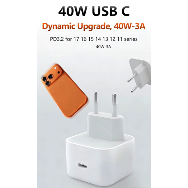 Kućni punjač PD Fast charger 40W za iPhone 17 CE beli - EP2843598