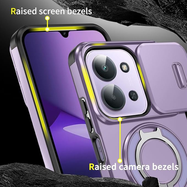 Maska za Xiaomi Redmi 15C 4G EU 173mm ljubicasta CamShield Ring stand - EP2888163