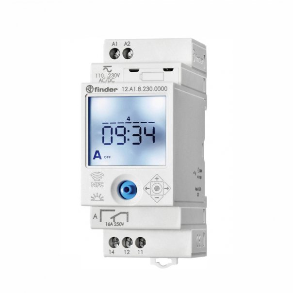 Digitalni astro tajmer, nedeljni, NFC programiranje 230VAC 1CO/16A, 12.A1.8.230.0000 - EP2895765