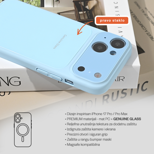 Maska za iPhone 15 Pro 61 Magsafe GlowUp svetlo plava - EP2951102