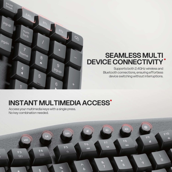 Combo miš tastatura wireless Fantech WKM71 area ARCH COMBO crni - EP3041755