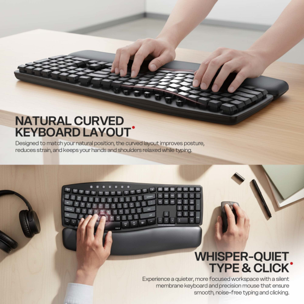 Combo miš tastatura wireless Fantech WKM71 area ARCH COMBO crni - EP3041755