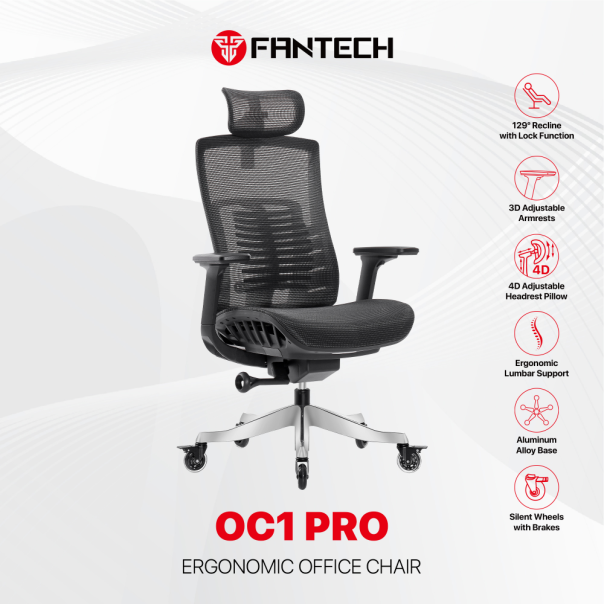Stolica Office Fantech OC1 PRO Ergonomska crna - EP3041803