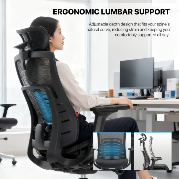 Stolica Office Fantech OC1 PRO Ergonomska siva - EP3034626