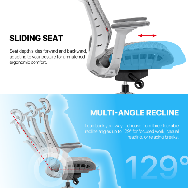 Stolica Office Fantech OC1 PRO Ergonomska siva - EP3034626