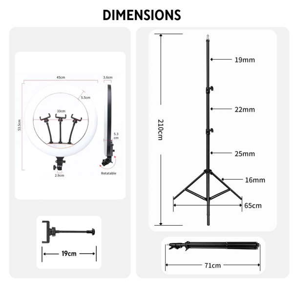 LED lampa za tripod LJJ-45 18 inch 50W - EP3109533