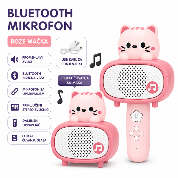 Bluetooth mikrofon Cat rozi - EP3111494