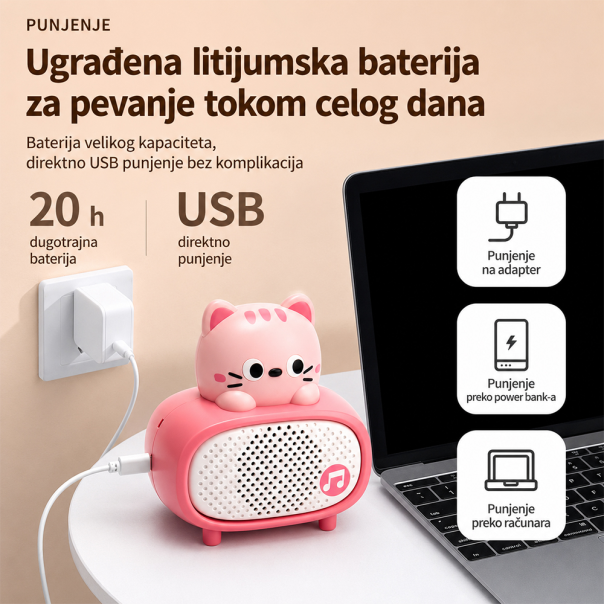 Bluetooth mikrofon Cat rozi - EP3111494