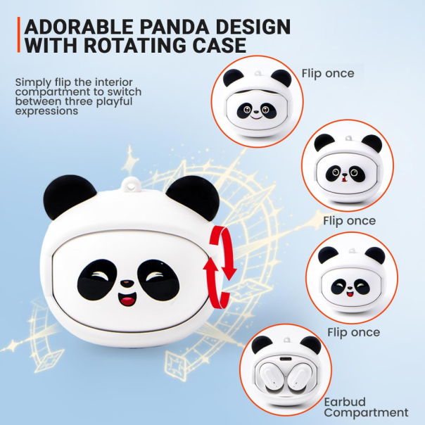 Bluetooth slušalice Panda bele - EP3125349
