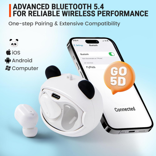 Bluetooth slušalice Panda bele - EP3125349