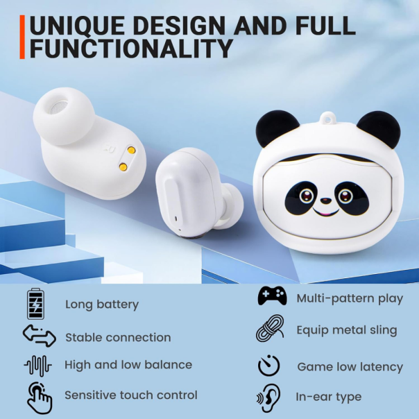 Bluetooth slušalice Panda bele - EP3125349