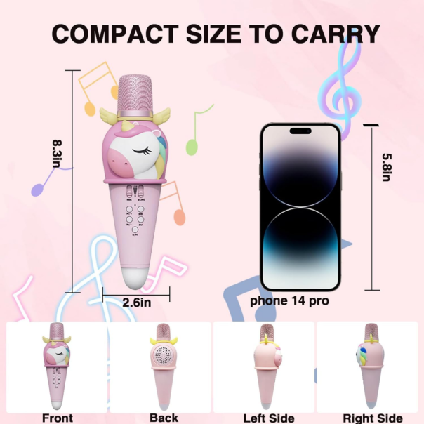 Bluetooth mikrofon Unicorn beli - EP3111500