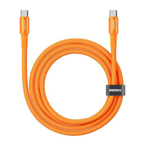 Data kabl REMAX Velocity CB25 Fast charging 65W Type C na Type C 1.2m narandzasti - EP3127779