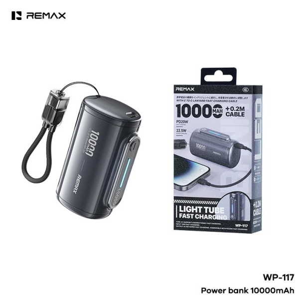 Power bank prenosiva baterija REMAX PD 22.5W WP-117 10000mAh bela - EP3127803