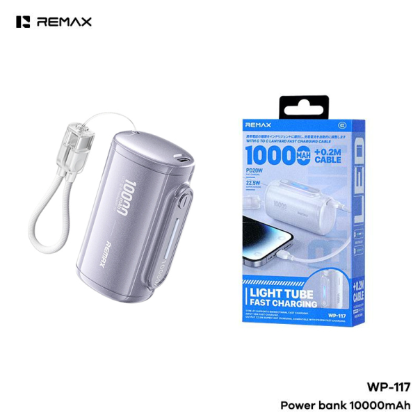 Power bank prenosiva baterija REMAX PD 22.5W WP-117 10000mAh siva - EP3127806