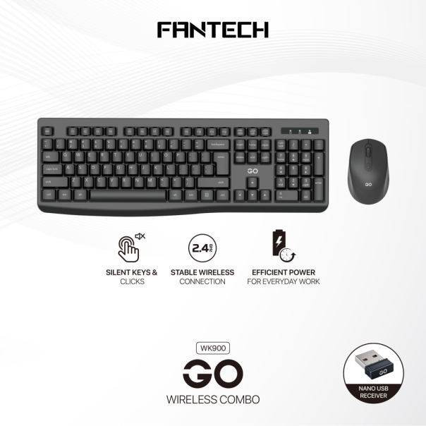 Combo miš tastatura wireless Fantech WK-900 GO crni - EP3148569