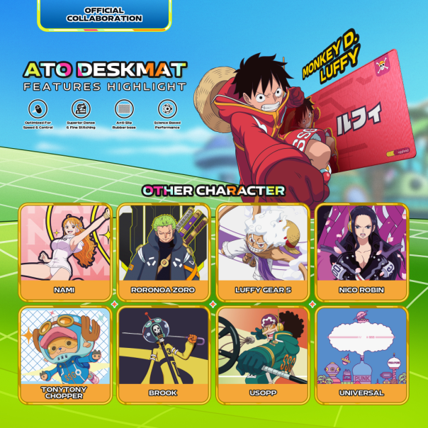 Podloga za miš Fantech Deskmat MP905 OP Ato ONE PIECE - LUFFY - EP3148530