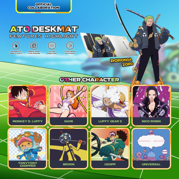 Podloga za miš Fantech Deskmat MP905 OP Ato ONE PIECE - ZORO - EP3148542
